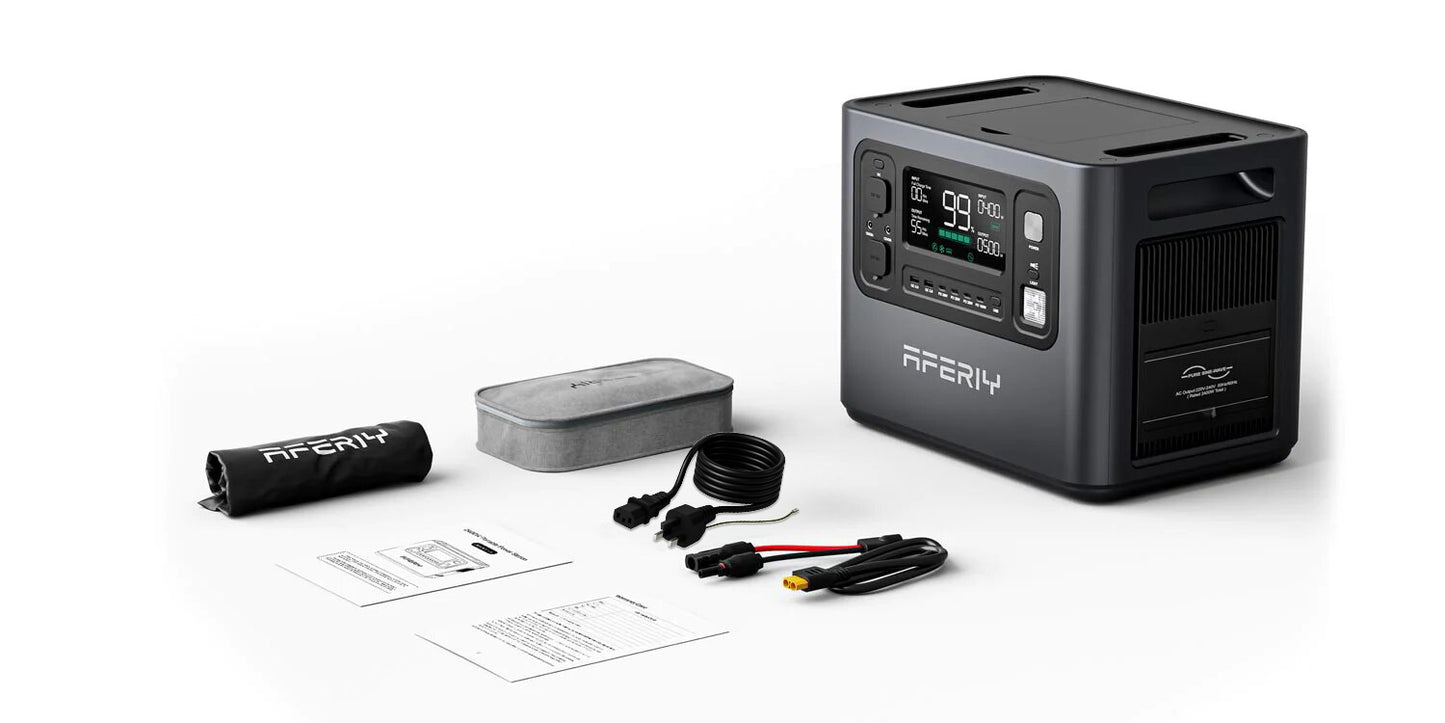 Aferiy P210 Portable Power Station 2400W 2048Wh + 400W Solar Panel