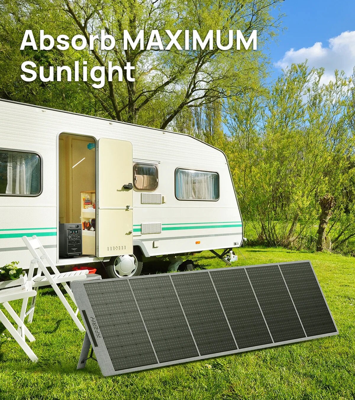 Aferiy P210 Portable Power Station 2400W 2048Wh + 400W Solar Panel