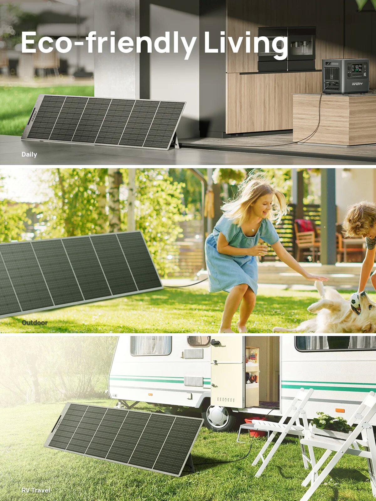 Aferiy P210 Portable Power Station 2400W 2048Wh + 400W Solar Panel