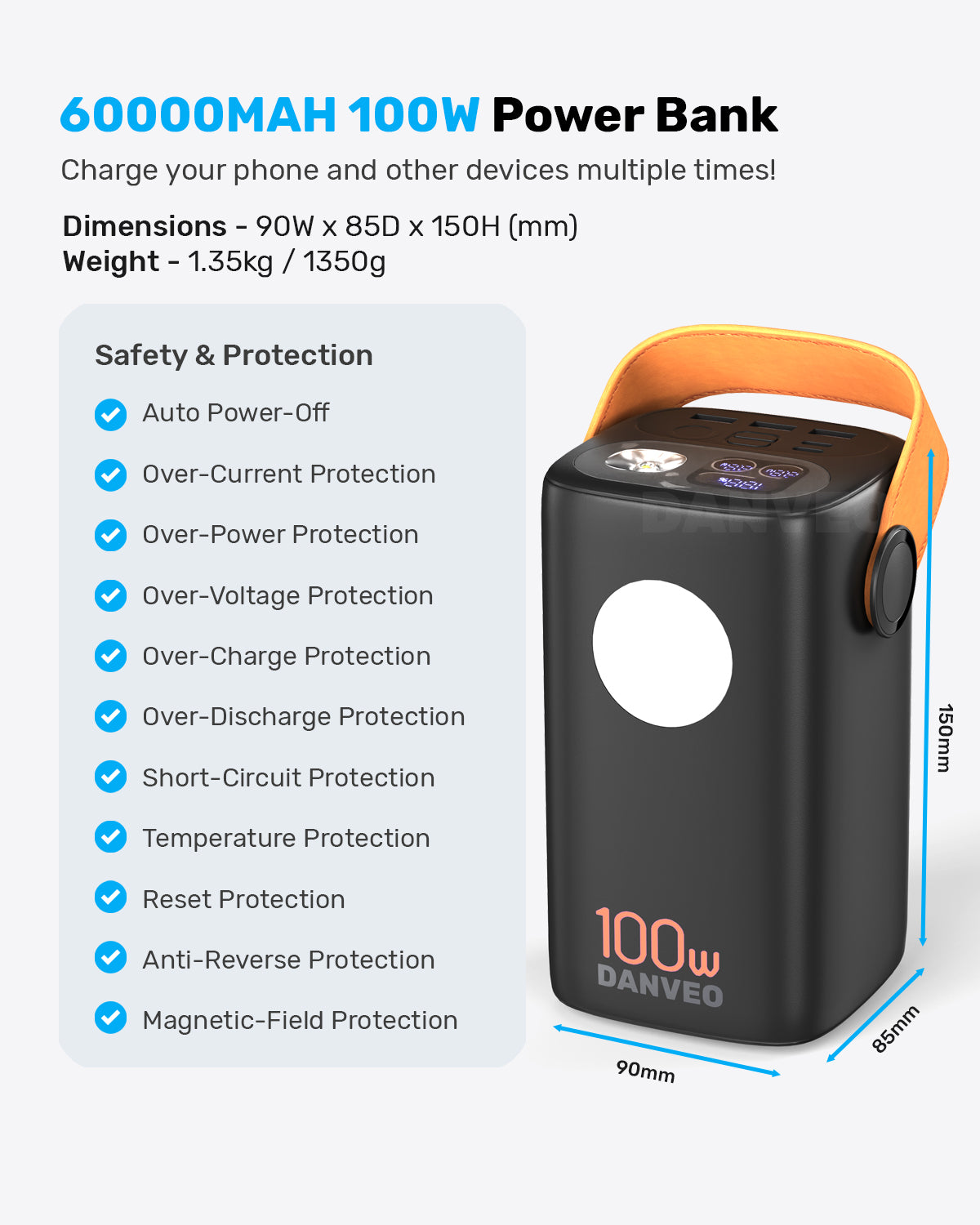 60000MAH 100W Power Bank