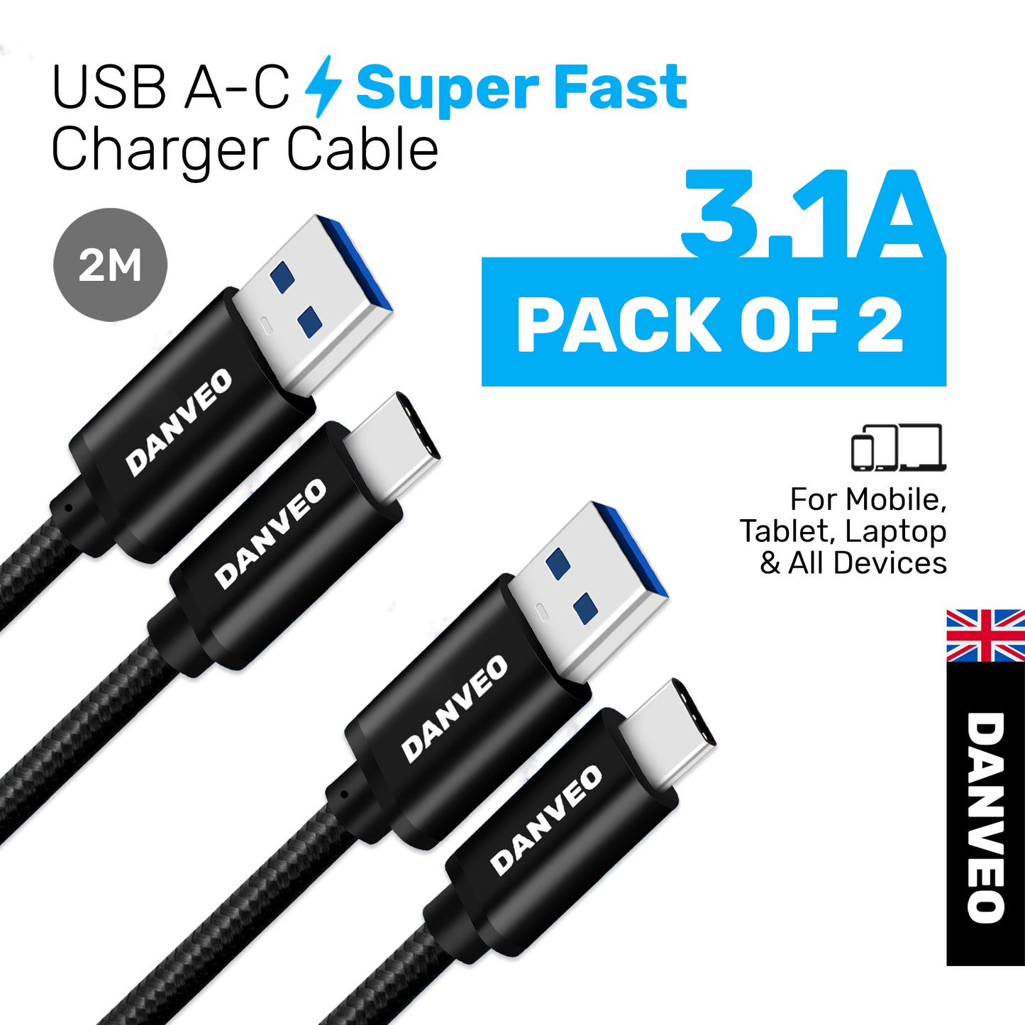 Danveo USB Charger Cable 60W