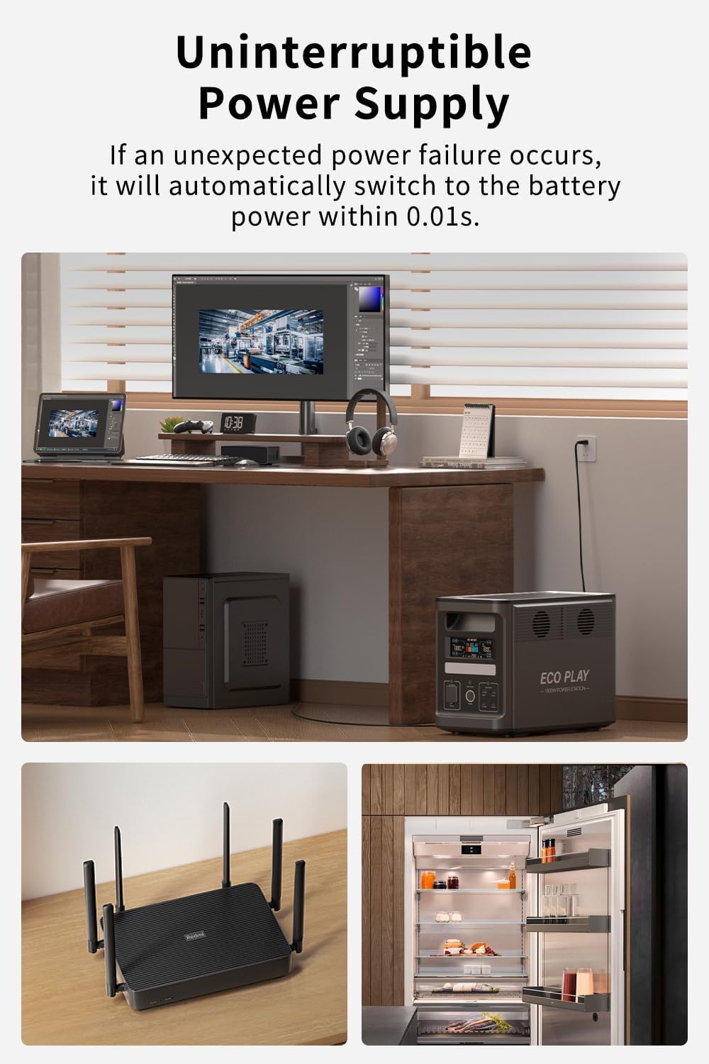 EcoPlay Portable Power Station 1800W 1536Wh EP1800