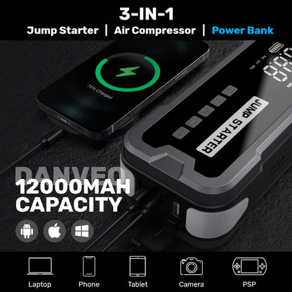 Car Jump Starter 4000A & Air 3-in-1