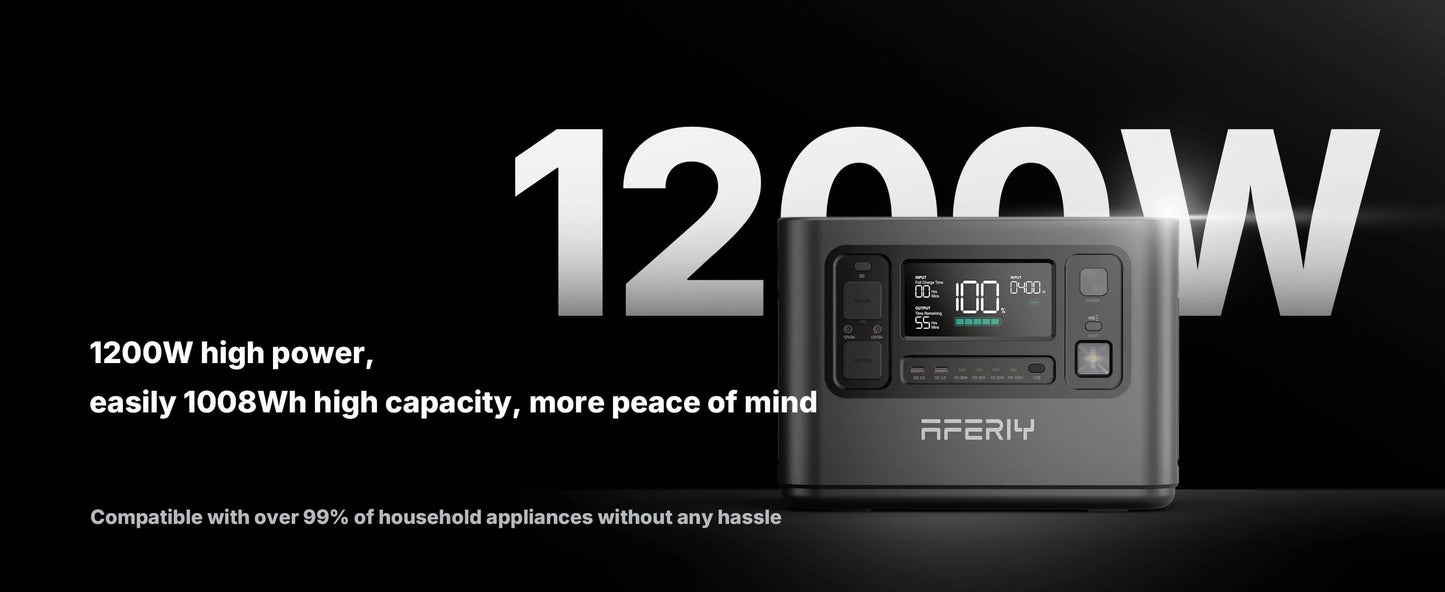 Aferiy P110-E Portable Power Station 1200W 1008Wh