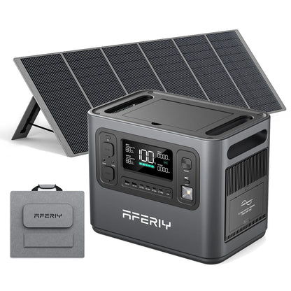 Aferiy P110 Portable Power Station 1200W 960Wh + 400W Solar Panel