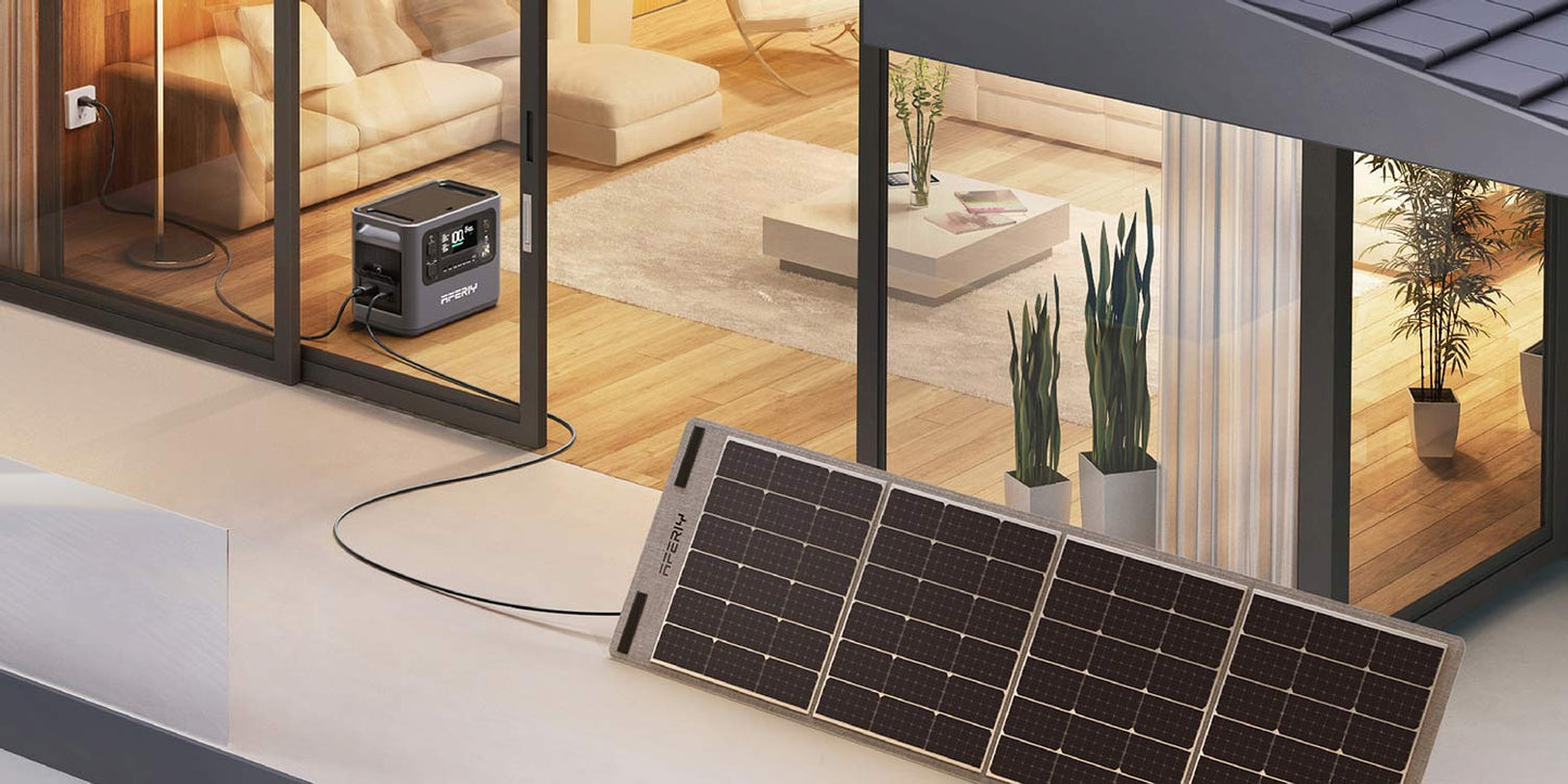 Aferiy P210 Portable Power Station 2400W 2048Wh + 400W Solar Panel
