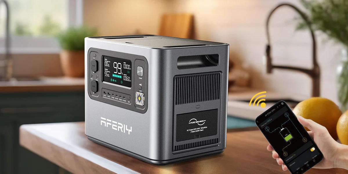 Aferiy P210 Portable Power Station 2400W 2048Wh + 400W Solar Panel