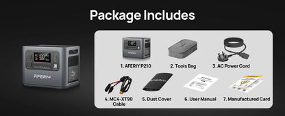 Aferiy P210 Portable Power Station 2400W 2048Wh + 400W Solar Panel