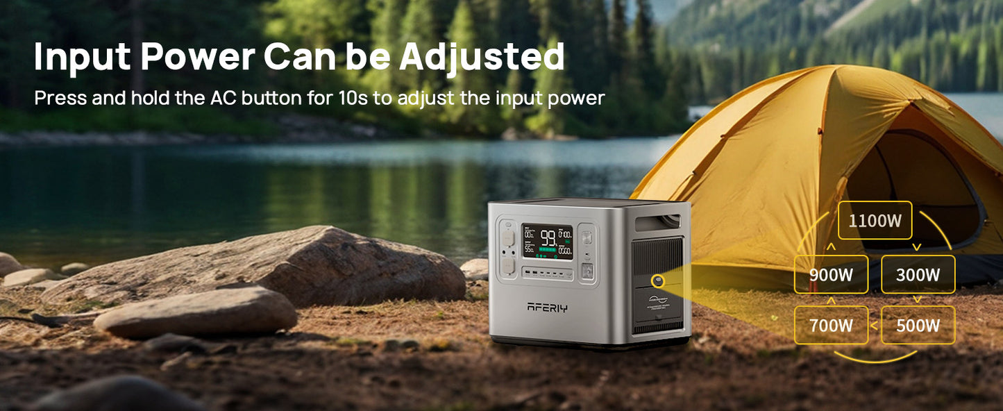 Aferiy P210 Portable Power Station 2400W 2048Wh - Silver