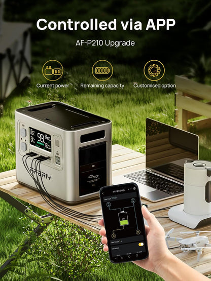 Aferiy P210 Portable Power Station 2400W 2048Wh - Silver