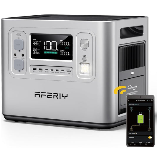 Aferiy P210 Portable Power Station 2400W 2048Wh - Silver