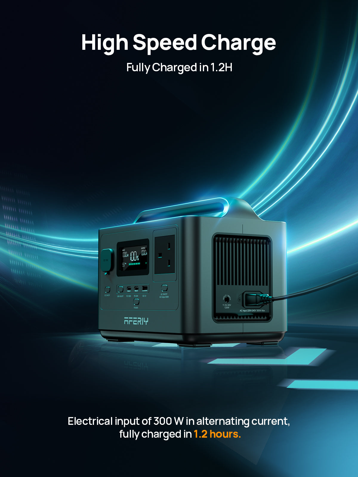 Aferiy Portable Power Station 400W 256Wh P040