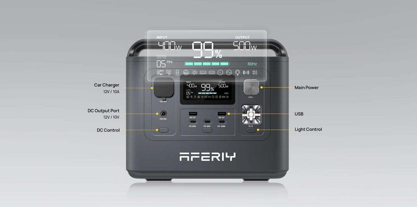 Portable Power Station 800W 512Wh
