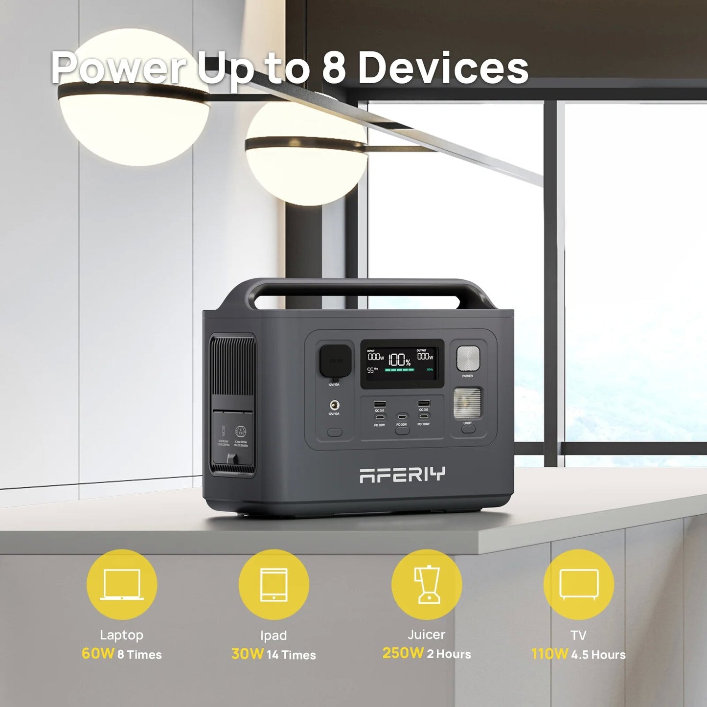 Portable Power Station 800W 512Wh