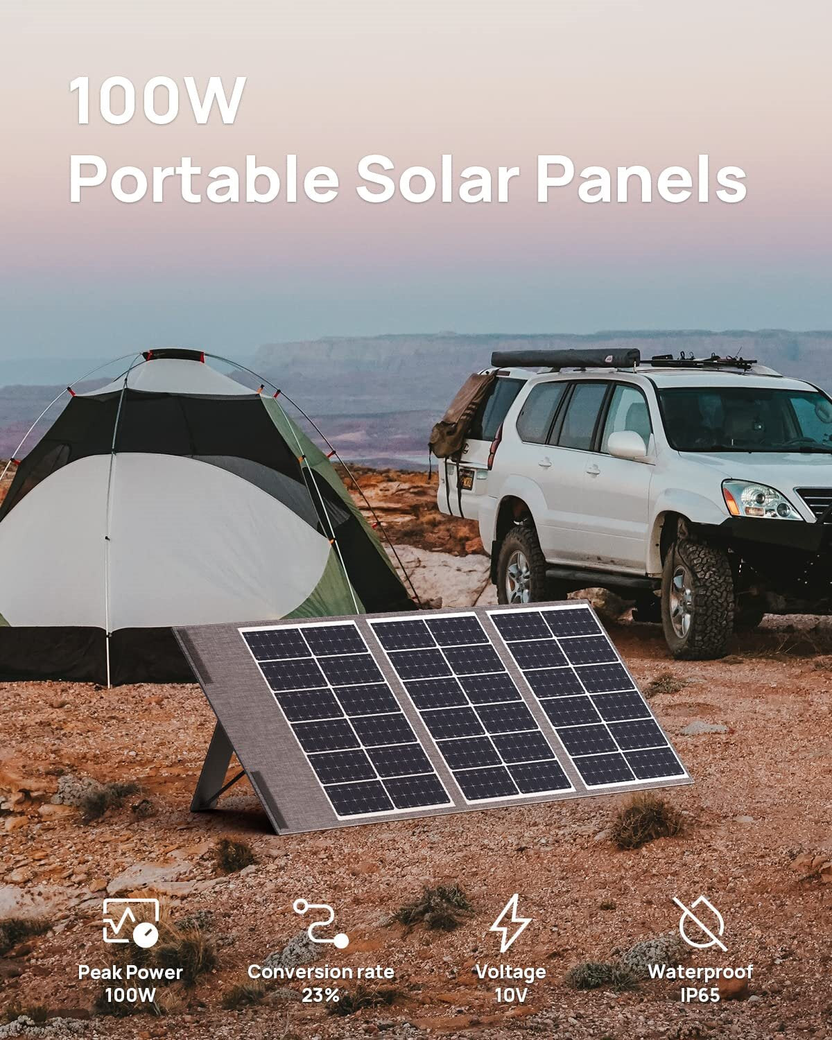 Aferiy Portable Solar Panel Kit 100W 18V