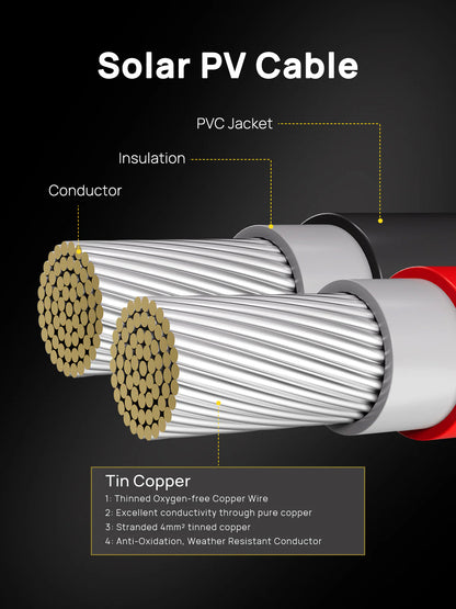 Solar Panel Extension Cable with MC4 Connector -  5M