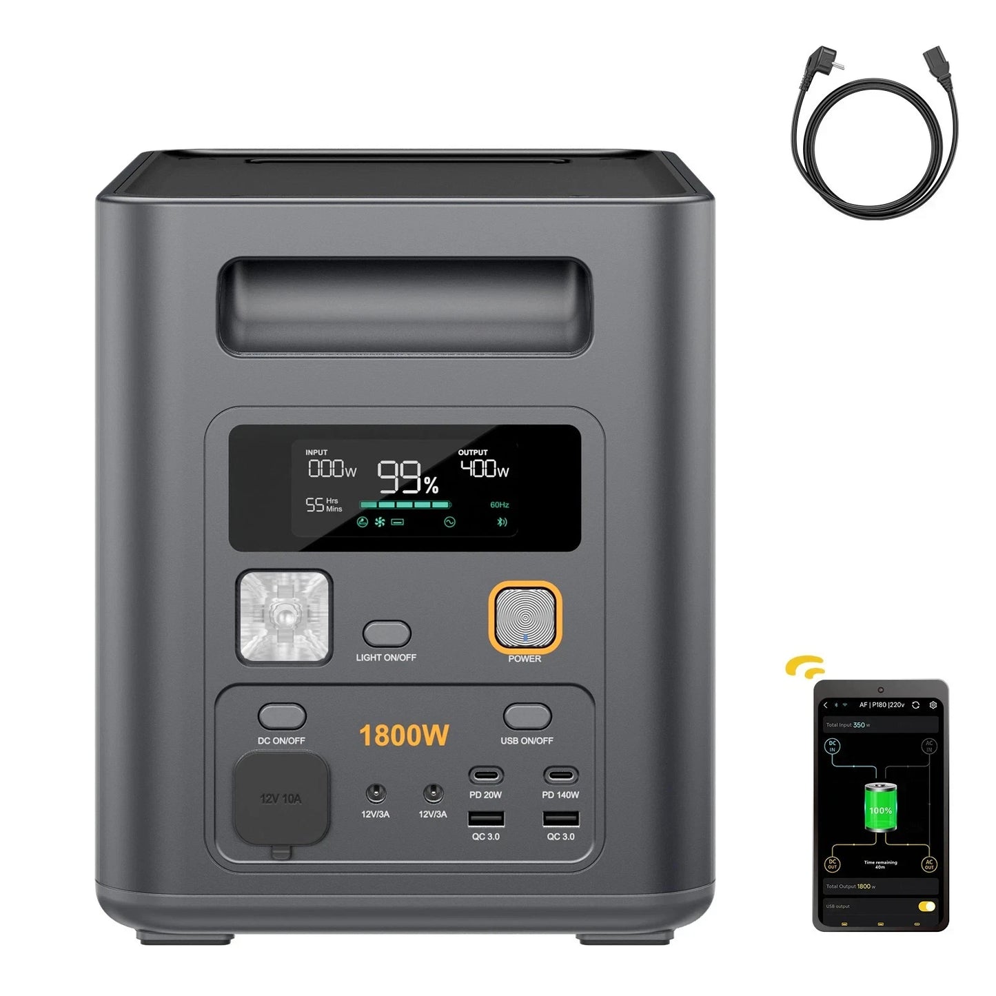 Aferiy P180 Pro Portable Power Station 1800W 1024Wh-5120Wh